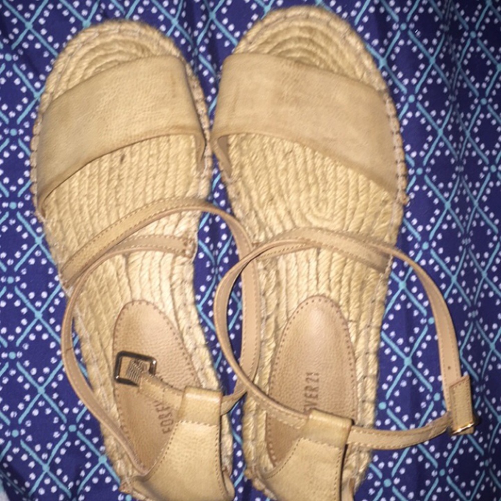 Forever 21 straps espadrille sandals
